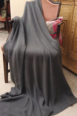 100% Cashmere blanket in dark grey