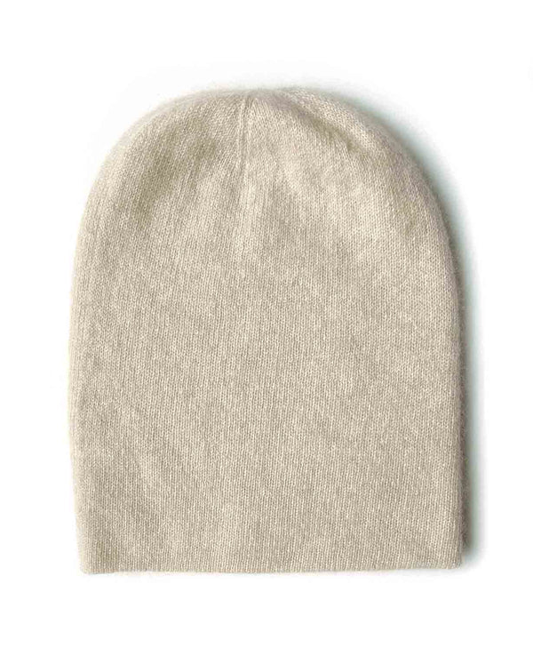 Beige cashmere beanie