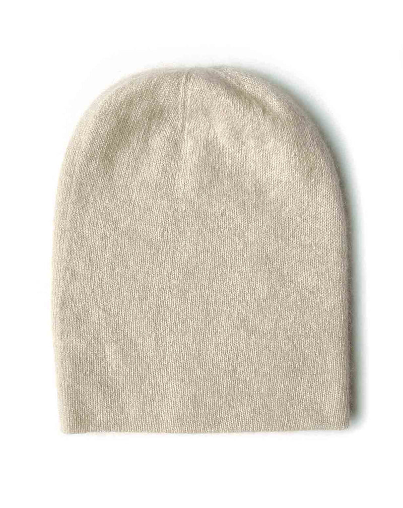 Beige cashmere beanie