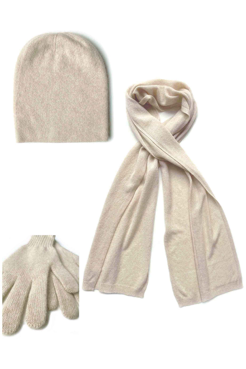 Beige cashmere beanie UK