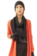 Black cashmere scarf