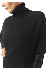 Batwing Cashmere Jumper - Black
