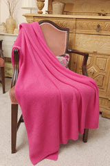 Pink cashmere throw