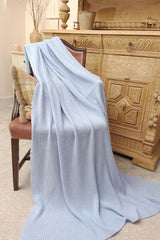 Pure Cashmere blanket in powder blue