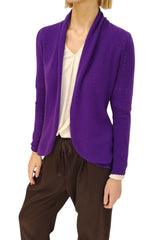 Violet purple womens luxury Cashmere cardigan jacket | SEMON Cashmere