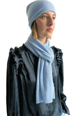 Blue cashmere scarf