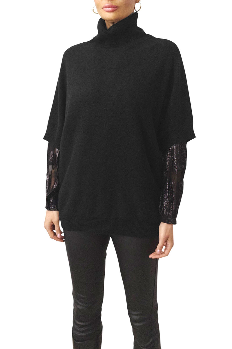 Roll Beck Batwing Cashmere Sweater - Black
