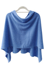 Blue cashmere poncho UK