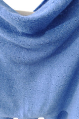 Close-up of blue cashmere fabric texture