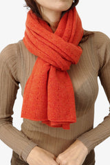 Burnt orange cashmere poncho scarf