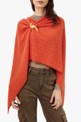 Burnt orange cashmere shawl