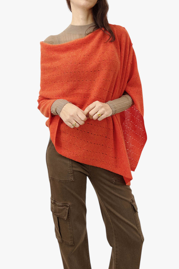 Burnt orange cashmere wrap