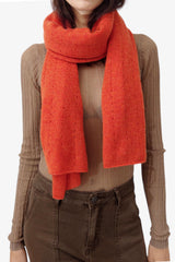 Burnt orange cashmere scarf