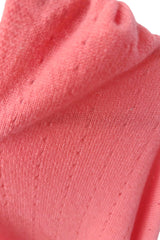 Coral cashmere poncho sweater