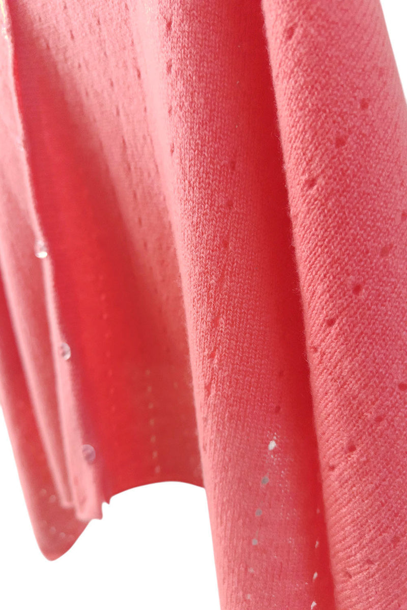 Coral pink cashmere wrap