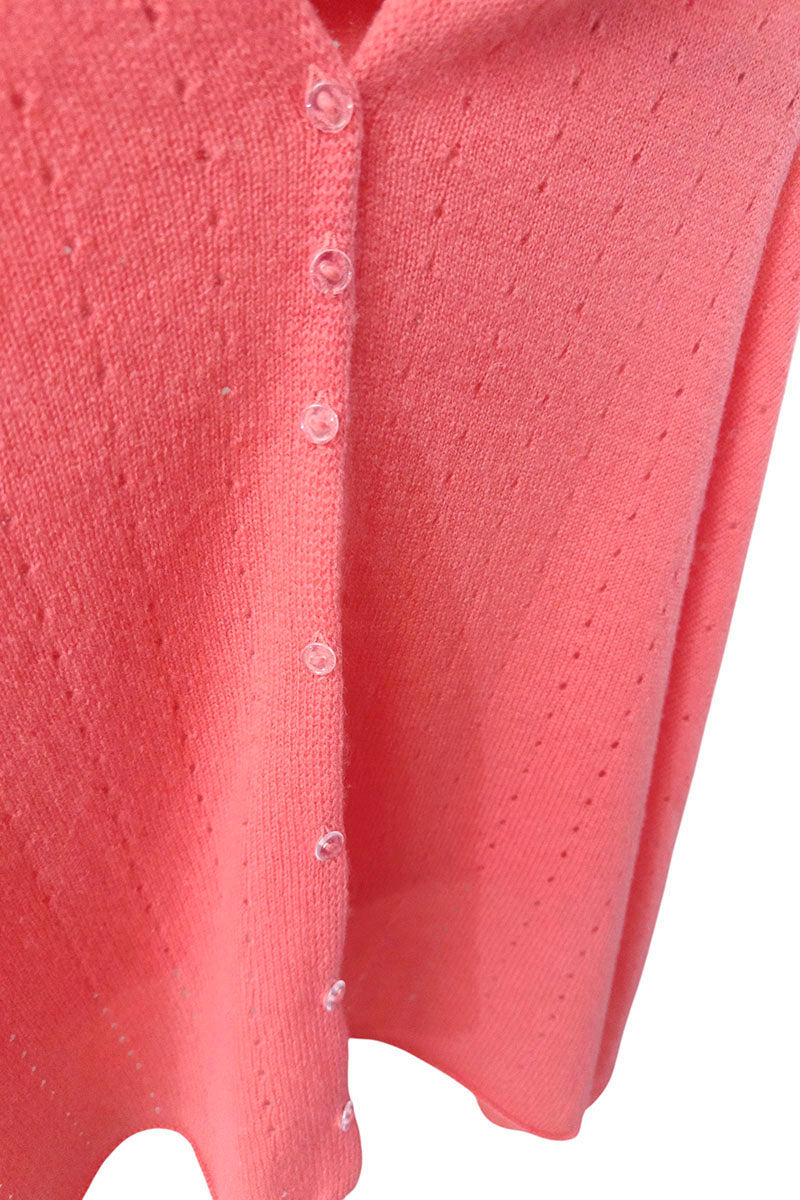 Coral pink cashmere poncho 