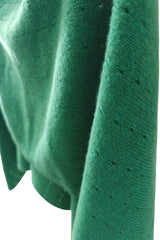 Jade green cashmere poncho UK