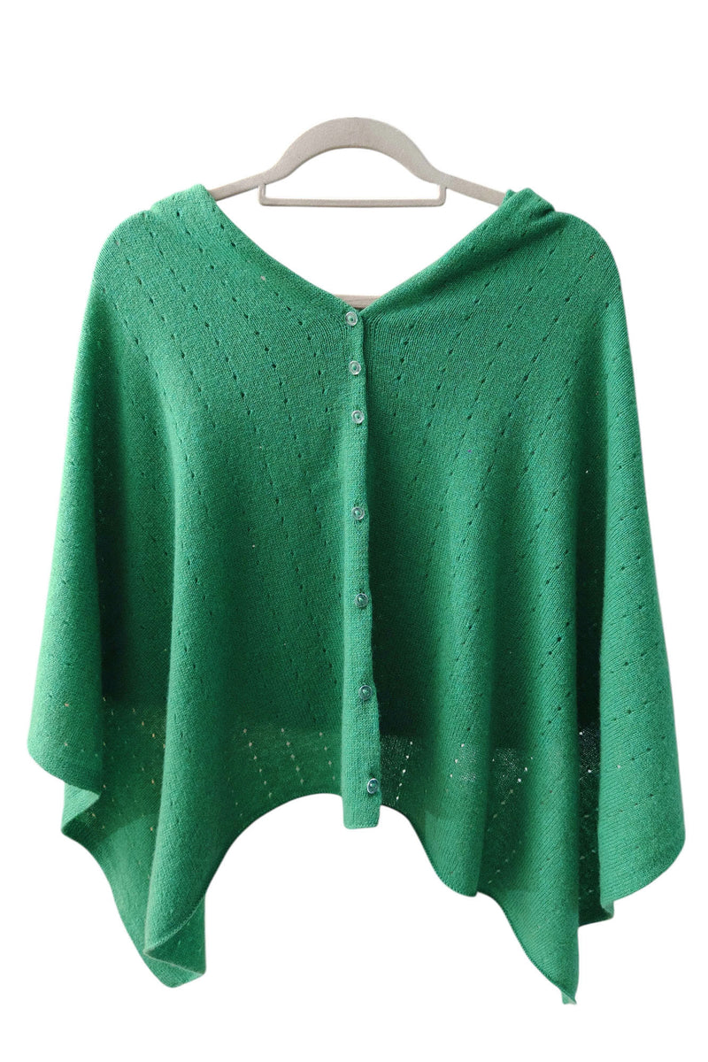 Jade green cashmere wrap