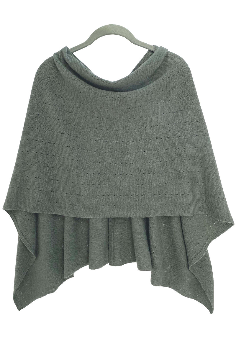 Khaki green cashmere shawl