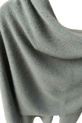 Khaki cashmere poncho