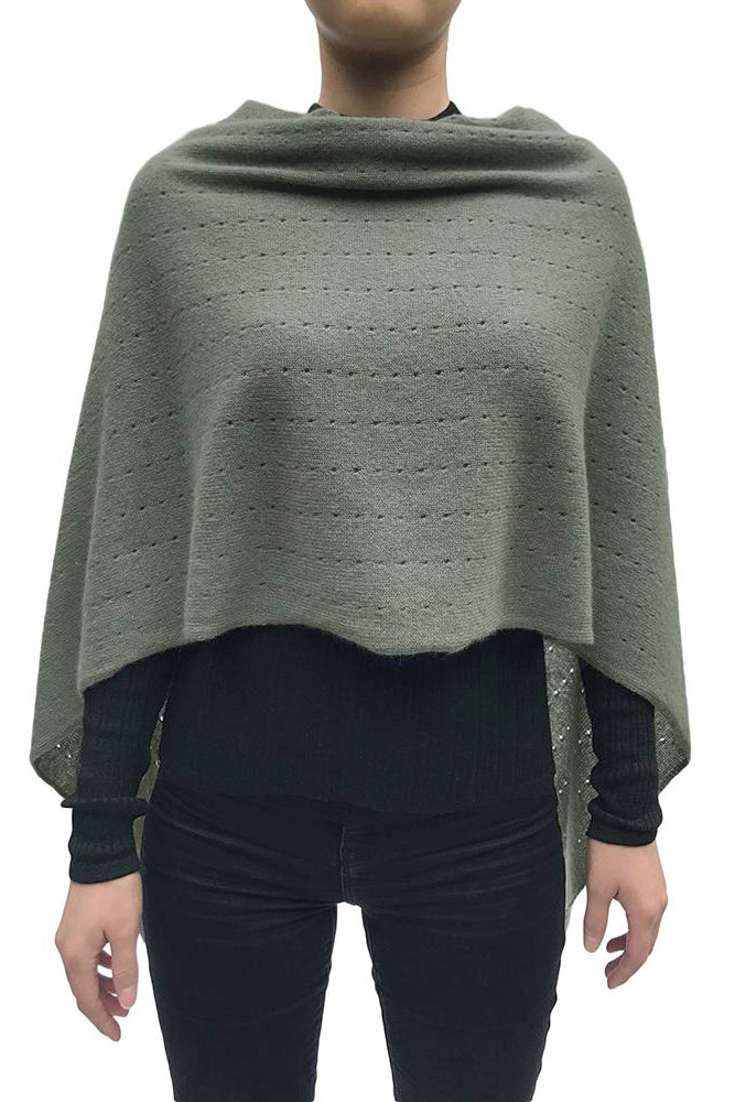 Khaki cashmere wrap