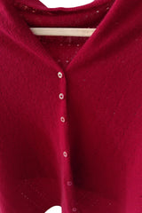 Cashmere poncho multiway - Maroon red