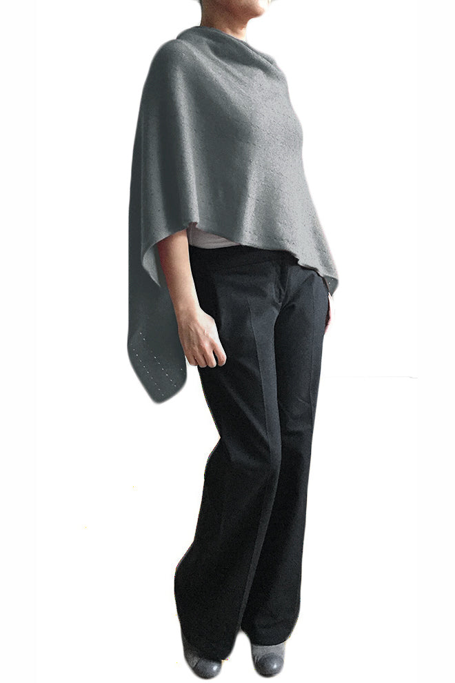 Grey cashmere poncho UK