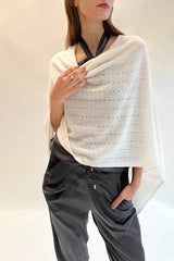 White cashmere travel wrap