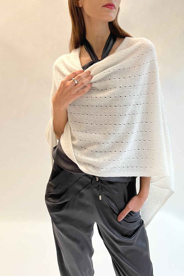 White cashmere travel wrap