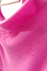 Pink cashmere poncho close up