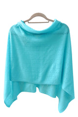 Turquoise shawl in cashmere