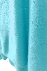 Turquoise cashmere poncho Multiway