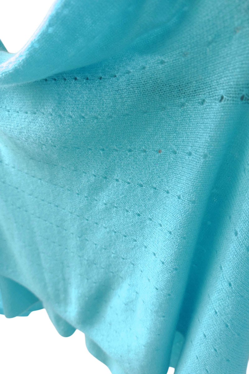 Turquoise cashmere poncho Multiway