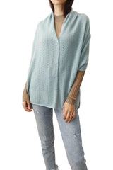 Blue green cashmere wrap