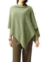 Cashmere poncho Multiway in olive green SEMON Cashmere