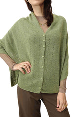 Cashmere poncho Multiway in light olive SEMON Cashmere