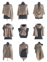 Brown cashmere poncho Multiway
