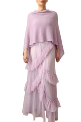 Cashmere poncho lavender