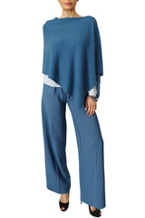 Cashmere pashmina for wedding guest teal blue