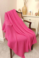 Pink cashmere blanket