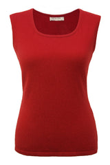 Cashmere vest - camisole - round neck tank top