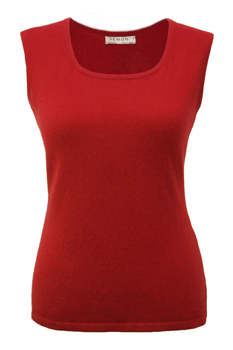 Cashmere vest - camisole - round neck tank top