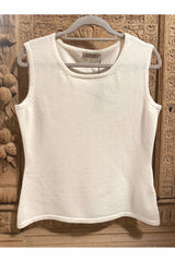 Cashmere twinset white cardigan tank top