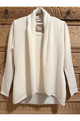 Cashmere twinset white cardigan vest