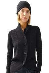 Black cashmere hat