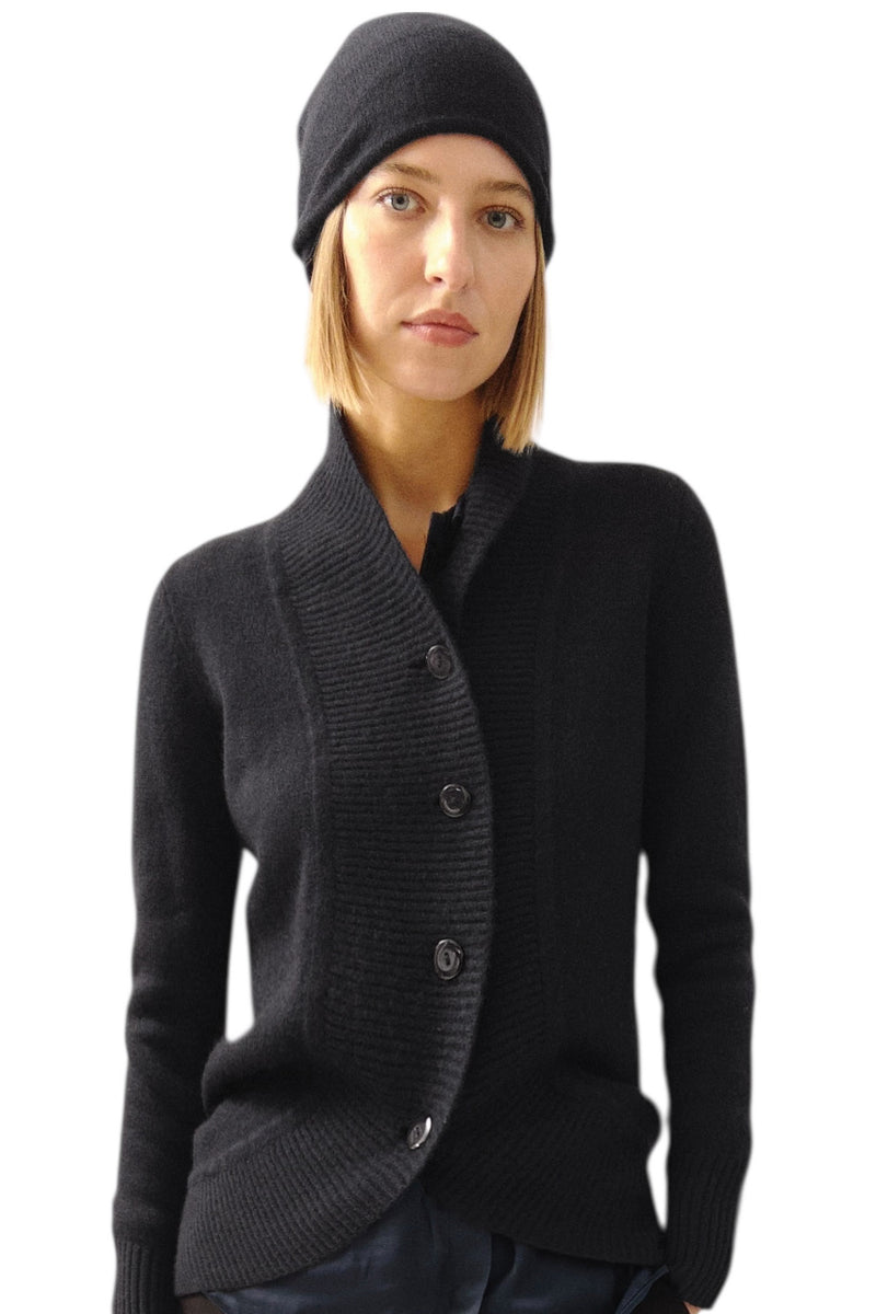 Black cashmere hat