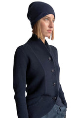 Cashmere beanie navy UK