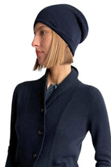 Cashmere beanie navy