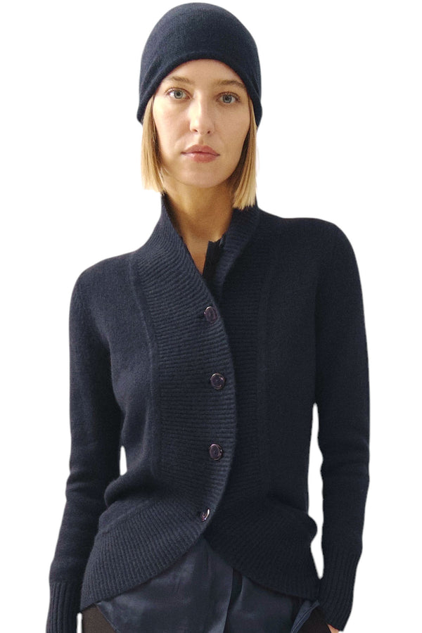 Cashmere hat navy UK