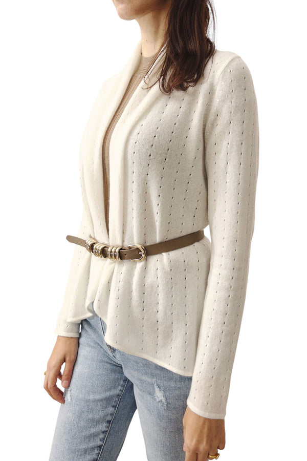 Cashmere cardigan in White - SEMON Cashmere